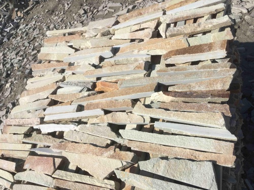 Горбушка златолит золотистый для облицовки купить в Твери