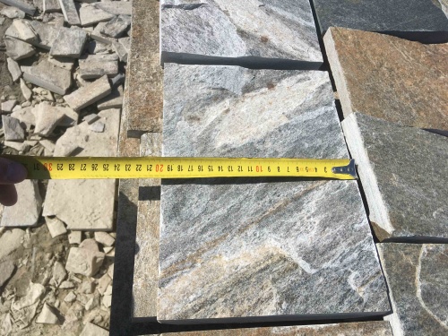 Плитка пилёная златолит Уральский для цоколя, отмостки купить в Твери